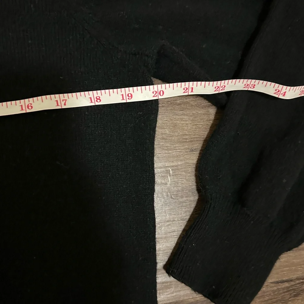 J. Crew Crewneck Sweater with Jeweled Buttons in Black. Size L